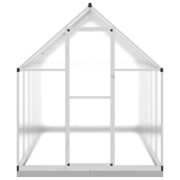 vidaXL Växthus med ram silver 334x169x202 cm aluminium