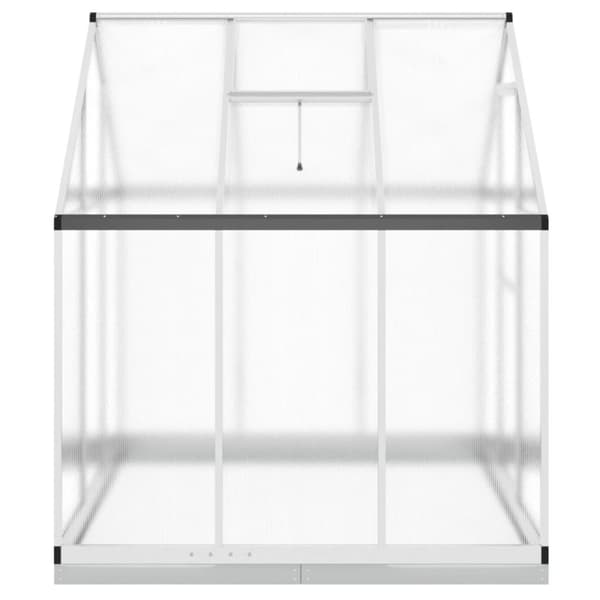 Växthus med ram silver 169x169x202 cm aluminium