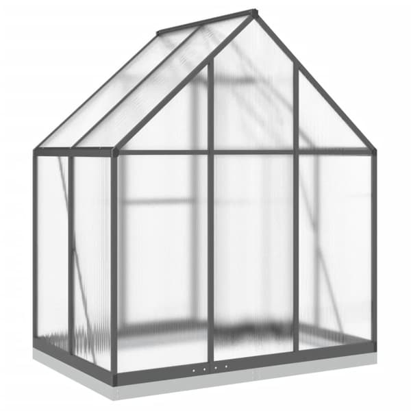 Växthus med ram antracit 169x114x202 cm aluminium