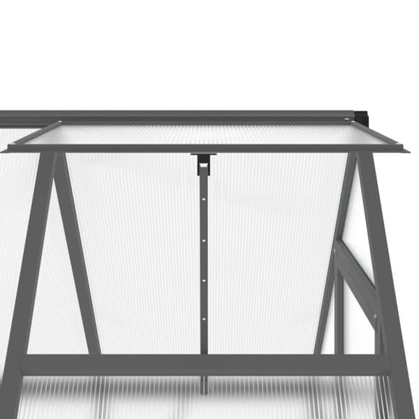 Växthus med ram antracit 169x114x202 cm aluminium