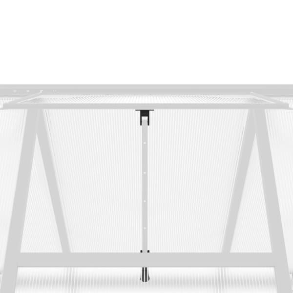 drivhus med fundamentramme 224x169x195 cm aluminium sølvfarvet