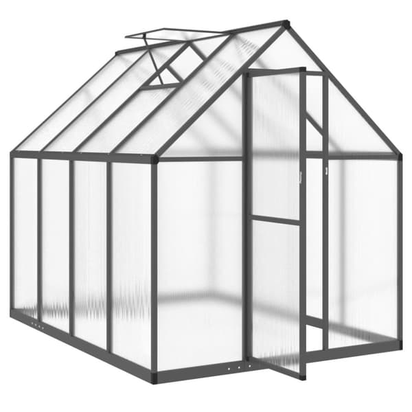 Växthus med ram antracit 224x169x195 cm aluminium
