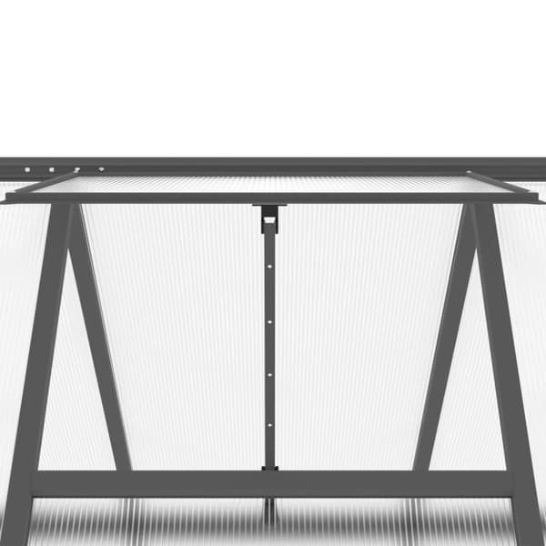 Växthus med ram antracit 224x169x195 cm aluminium