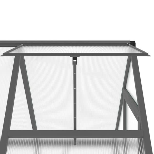 Växthus med ram antracit 169x114x195 cm aluminium