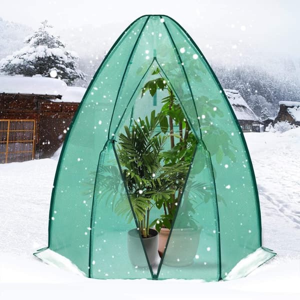Rootz konisk drivhus - Planteskjul - Vinterhavehus - PE stof - 240cm x 200cm x 240cm