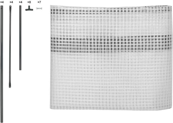 Rootz Folie Drivhus - Bærbart Plantehus - Tomathus - Pulverlakeret stål - UV-resistent PVC - 100 cm x 50 cm x 150/136 cm
