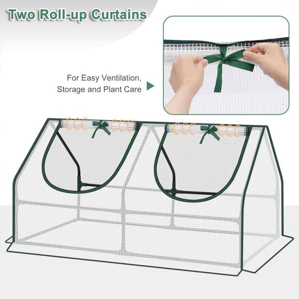 Rootz Foil Greenhouse - Puutarhasuoja - Mini Plant House - Teräsrunko - Vedenpitävä kalvo - 120cm x 60cm x 60cm
