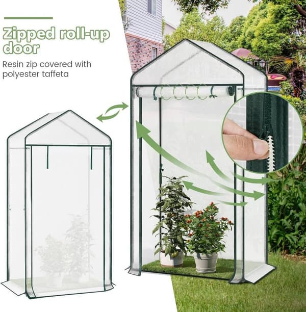 Rootz Film Greenhouse - Tomathus - Odlingstält - Köldskydd - 100cm x 50cm x 190cm