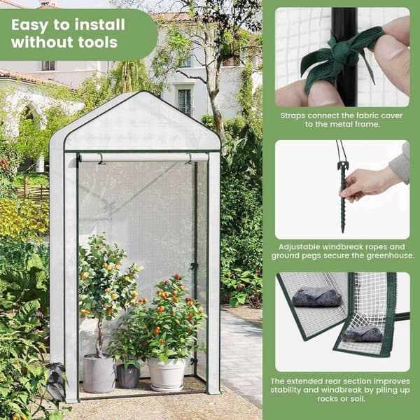 Rootz Film Greenhouse - Tomathus - Odlingstält - Köldskydd - 100cm x 50cm x 190cm