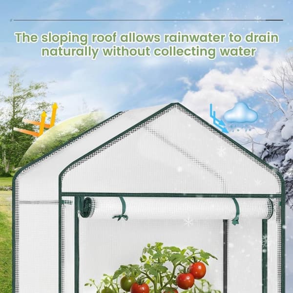 Rootz Film Greenhouse - Tomathus - Odlingstält - Köldskydd - 100cm x 50cm x 190cm