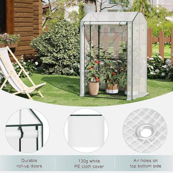 Rootz Folie Drivhus - Tomathus - Planteskjul - Effektiv UV-beskyttelse - 100cm x 83cm x 150cm