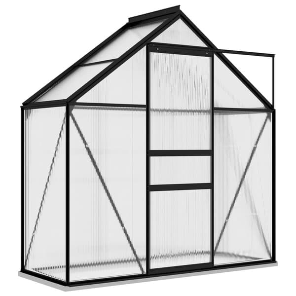 Växthus antracit aluminium 1,33 m³