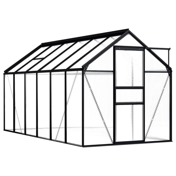 Växthus antracit aluminium 7,03 m³