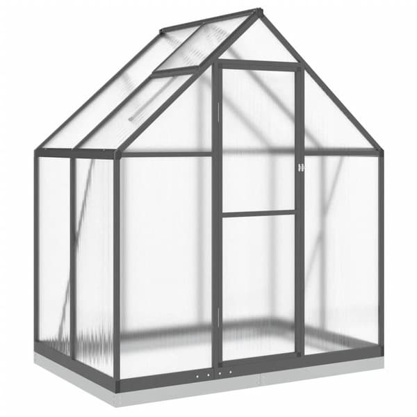 Växthus med ram antracit 169x114x202 cm aluminium