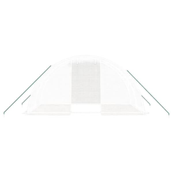 Växthus med stålram vit 8 m² 4x2x2 m