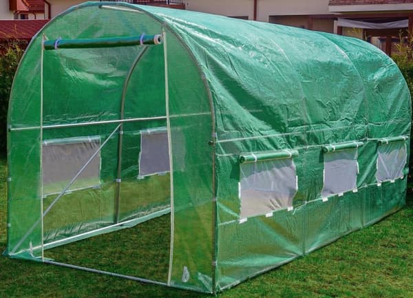Viking Choice 250x200cm Hobby Drivhus til Begyndere - Nem Opsætning, UV-bestandig, 6 Vinduer