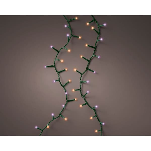 JULBELYNT 500 LED LILA/ORANGE 1100 CM 8 FUNKTIONER DEKORATIONER TRÄD UTOMHUS INOMHUS
