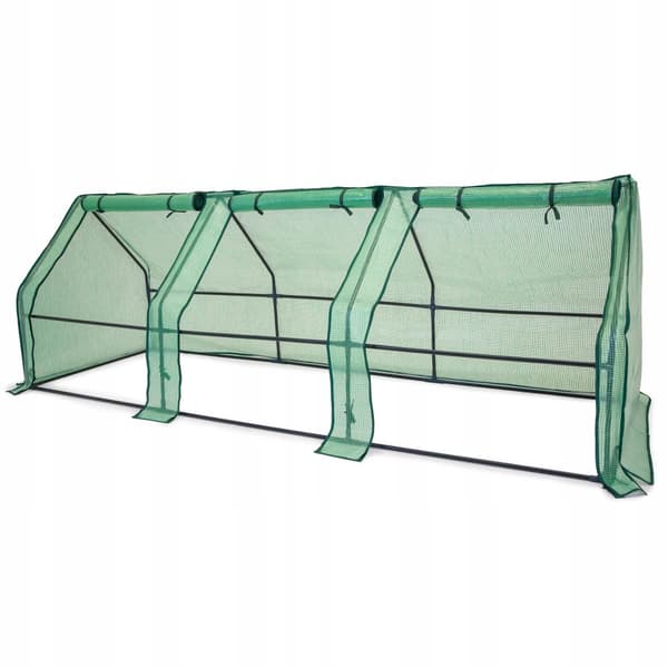 Minihave DRIVHUS 270 x 90 til dyrkning af PLANTER i et blomsterbed FOLIETUNNEL