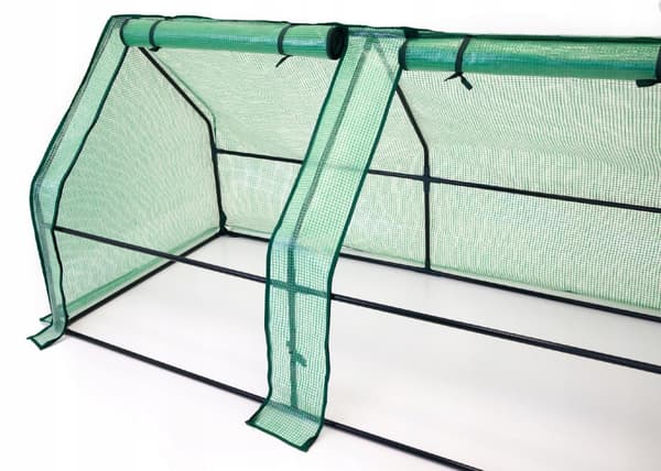 Minihave DRIVHUS 270 x 90 til dyrkning af PLANTER i et blomsterbed FOLIETUNNEL