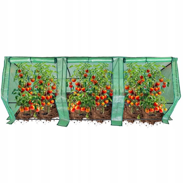 Minihave DRIVHUS 270 x 90 til dyrkning af PLANTER i et blomsterbed FOLIETUNNEL