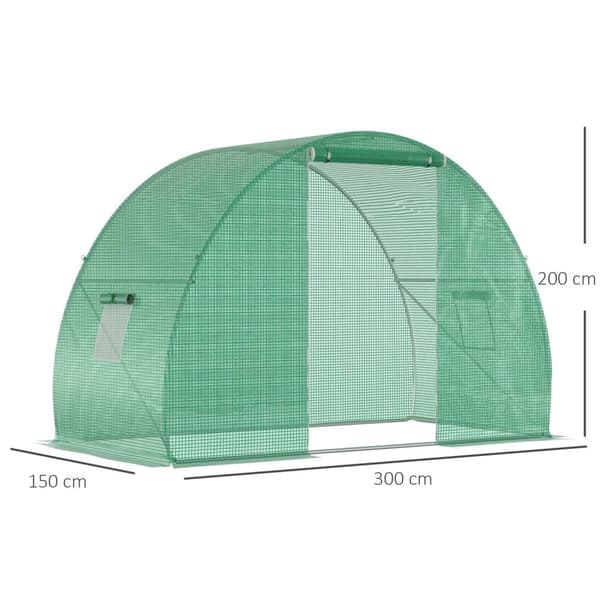 Rootz Garden Greenhouse Tunnel - Winter Greenhouse - Plant Protection Shelter - UV Resistant - 3L x 1,5W x 2H m