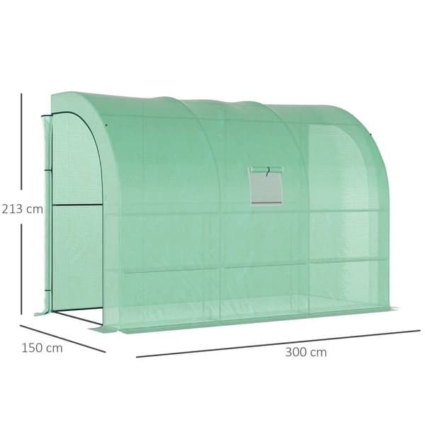 Rootz Garden Greenhouse - Film Greenhouse - Tomato House - UV Resistant - 3 Tiers - 300 cm x 150 cm x 213 cm