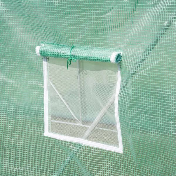 Rootz Film Greenhouse - Walk -In Greenhouse - Polytunnel - Vejrbeskyttelse - 590 cm x 300 cm x 200 cm - Galvaniseret stålramme
