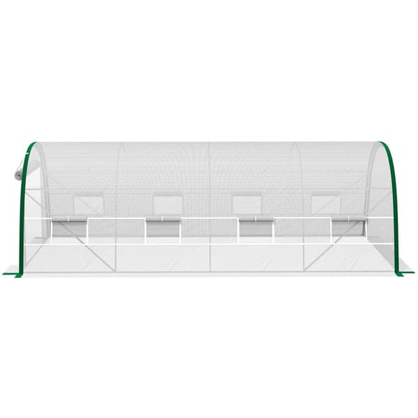 Rootz Garden Tunnel Greenhouse - Polytunnel - Plant Shelter - UV Protection - 593 cm x 300 cm x 200 cm