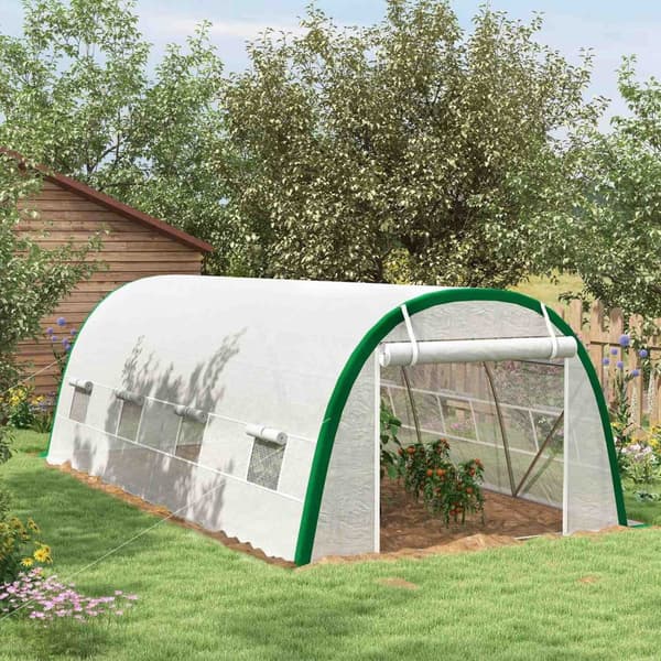 Rootz Garden Tunnel Greenhouse - Polytunnel - Plant Shelter - UV Protection - 593 cm x 300 cm x 200 cm