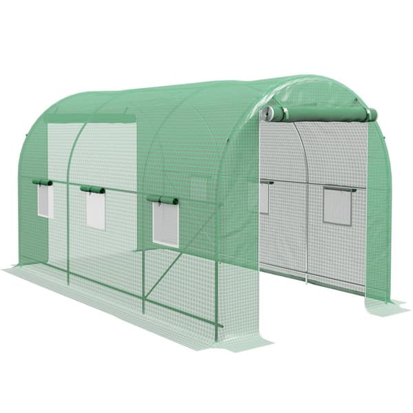 Rootz Garden Tunnel Greenhouse - Kasvinsuoja - Ulkokasvihuone - UV -kestävät - 4m x 2m x 2,05m