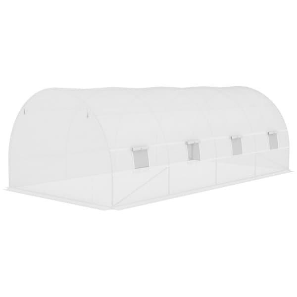 Rootz Greenhouse Replacement Film - Garden Cover - Plant Shelter - Tear -resistente - 600 cm x 300 cm x 200 cm - 12 Windows & Door