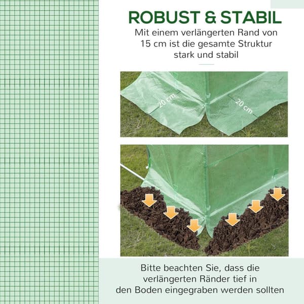 Rootz Greenhouse Film Cover - Udskiftningsfilm - Beskyttelsesindpakning - Tårebestandig - 300x300x200 cm