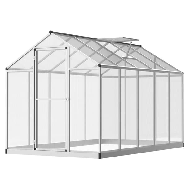 Rootz Greenhouse 3x2m - Aluminiums drivhus - Polycarbonate Garden Shed - UV -resistente - 303x183x195 cm