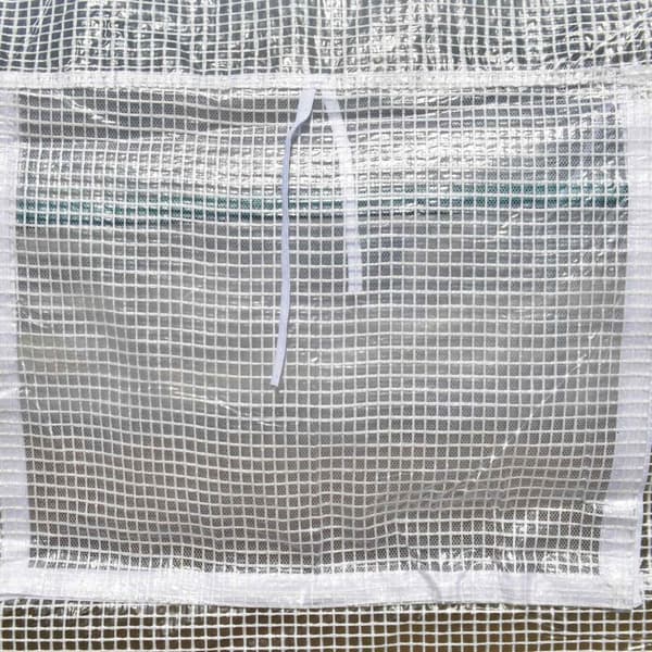 Rootz Garden Tunnel Greenhouse - Plant Shelter - Beskyttelsesdækning - Stålstål med høj densitet PE -stof - 595 cm x 300 cm x 200 cm