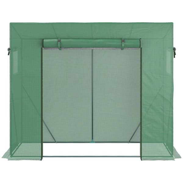 Rootz Greenhouse UV Protection - Plant Shelter - Garden Conservatory - Myggnät - Förstärkningsstänger - 200L x 77W x 169H cm