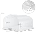 Miniatyrbild 3 av 7: Rootz Garden Tunnel Greenhouse - Plant Shelter - UV Protection - Galvanized Steel - 3,5L X 3W X 2H M - PE Tarpaulin med hög densitet