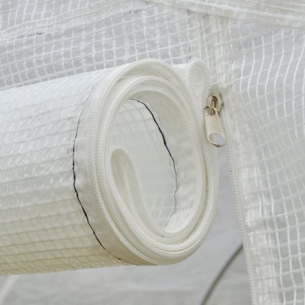 Rootz Garden Tunnel Greenhouse - Plant Shelter - UV Protection - Galvanized Steel - 3,5L X 3W X 2H M - PE Tarpaulin med hög densitet