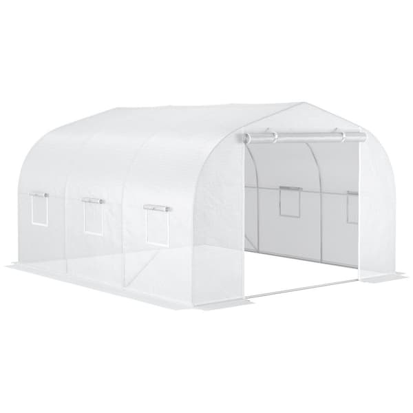Rootz Garden Tunnel Greenhouse - Plant Shelter - UV Protection - Galvanized Steel - 3,5L X 3W X 2H M - PE Tarpaulin med hög densitet