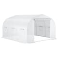 Miniatyrbild 1 av 7: Rootz Garden Tunnel Greenhouse - Plant Shelter - UV Protection - Galvanized Steel - 3,5L X 3W X 2H M - PE Tarpaulin med hög densitet