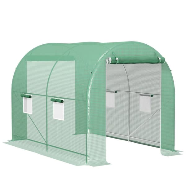 Rootz Greenhouse Tunnel - Garden Plant Shelter - Weatherboof Plant Protector - Forstærket ramme - 3x2x2.05m (LXWXH)
