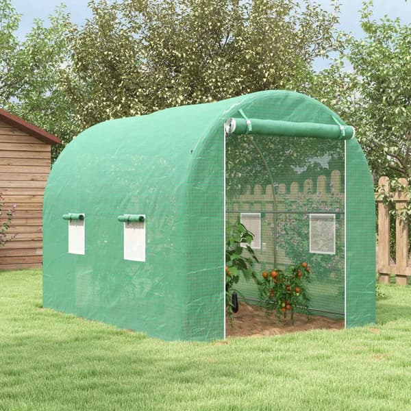 Rootz Greenhouse Tunnel - Garden Plant Shelter - Weatherboof Plant Protector - Forstærket ramme - 3x2x2.05m (LXWXH)