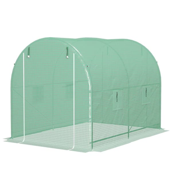 Rootz Greenhouse Tunnel - Garden Plant Shelter - Weatherproof Plant Protector - Armerad ram - 3x2x2.05m (LXWXH)