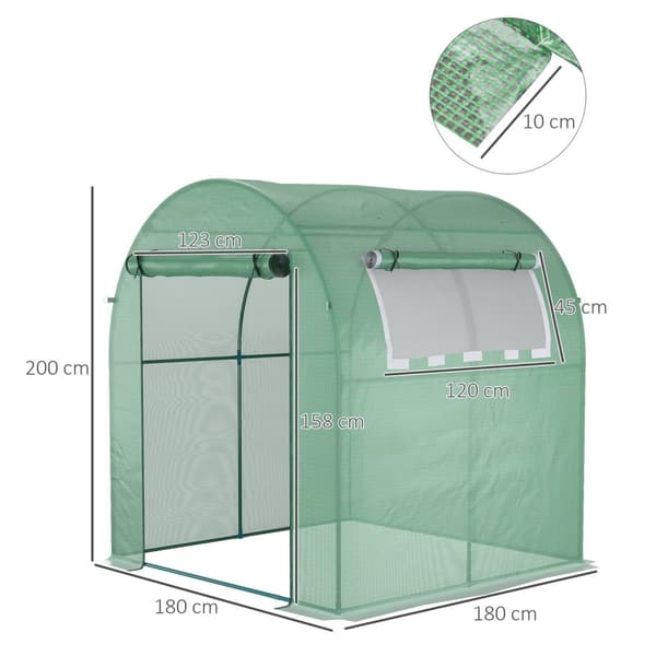 Rootz Portable Greenhouse - Plant House - Kold ramme - Udvid vækstsæson - 180 cm x 180 cm x 200 cm