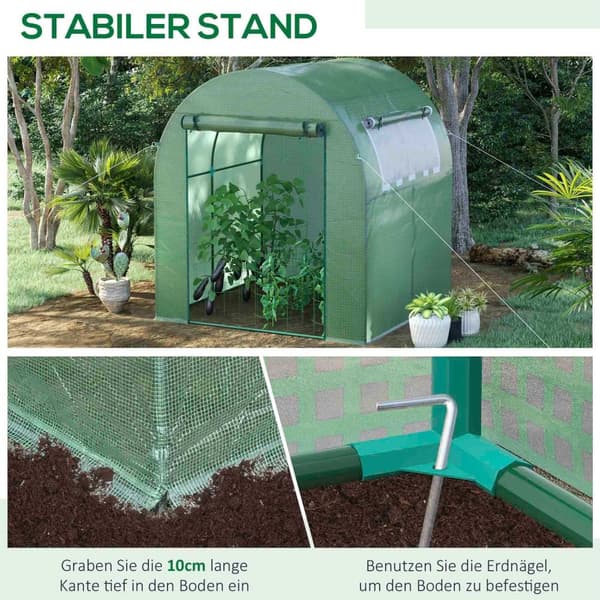 Rootz Portable Greenhouse - Plant House - Kold ramme - Udvid vækstsæson - 180 cm x 180 cm x 200 cm