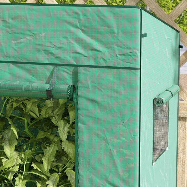 Rootz Wall -Montered Garden Greenhouse - Plant Shelter - Grow House - Udvid vækstsæson - 196L X 77W X 197/178H cm