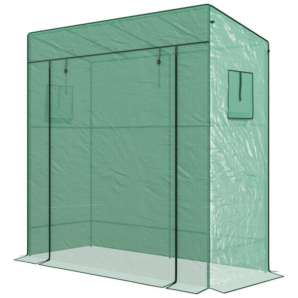 Rootz Wall -Montered Garden Greenhouse - Plant Shelter - Grow House - Udvid vækstsæson - 196L X 77W X 197/178H cm