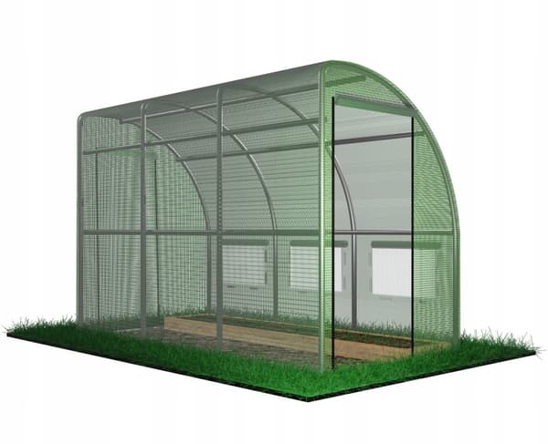 Puutarhafoliotunneli kasvihuonepuolikas 3x1,5x2m vihreä folio vihanneksille