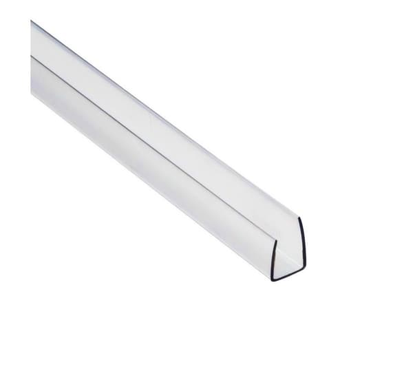 Skyddskant U-profil för polykarbonat 4mm, 3st.