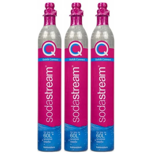 3x kolsyrepatroner för SodaStream till QuickConnect-adaptern