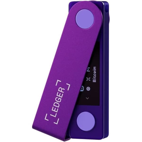 Plånbok Fysisk - Ledger - Nano X - Lila ametist - Bluetooth-kompatibel - Uppladdningsbart batteri